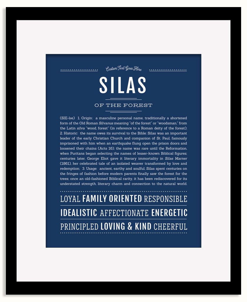 Frame Options | Midnight Blue | Maple Frame, Matted