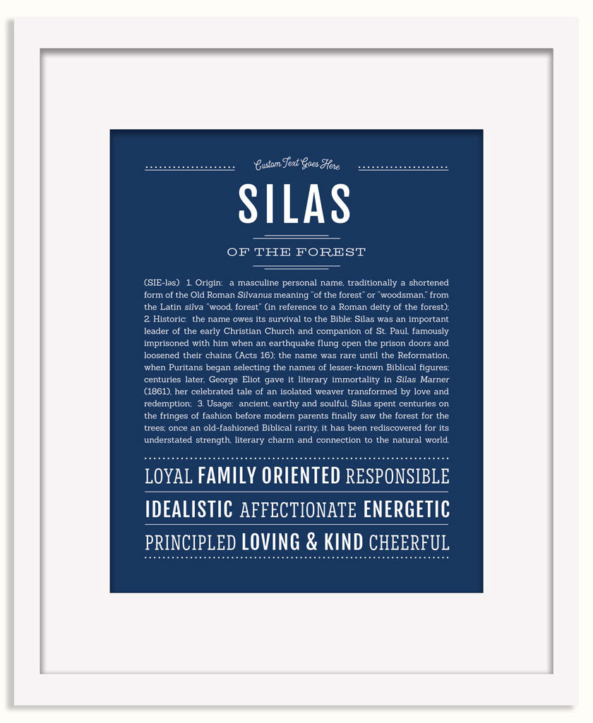 Frame Options | Midnight Blue | Black Frame, Matted
