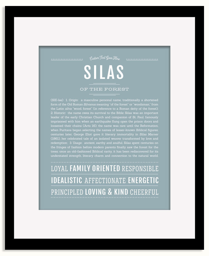 Frame Options | Powder Blue | Maple Frame, Matted