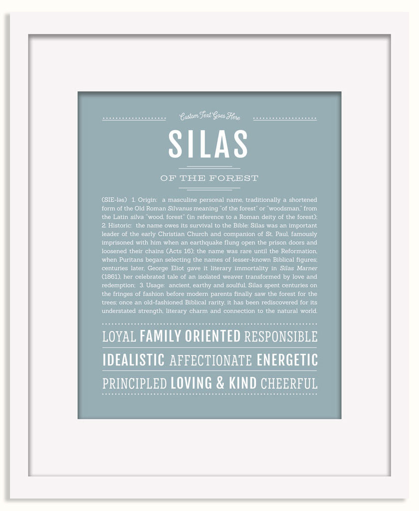 Frame Options | Powder Blue | Black Frame, Matted