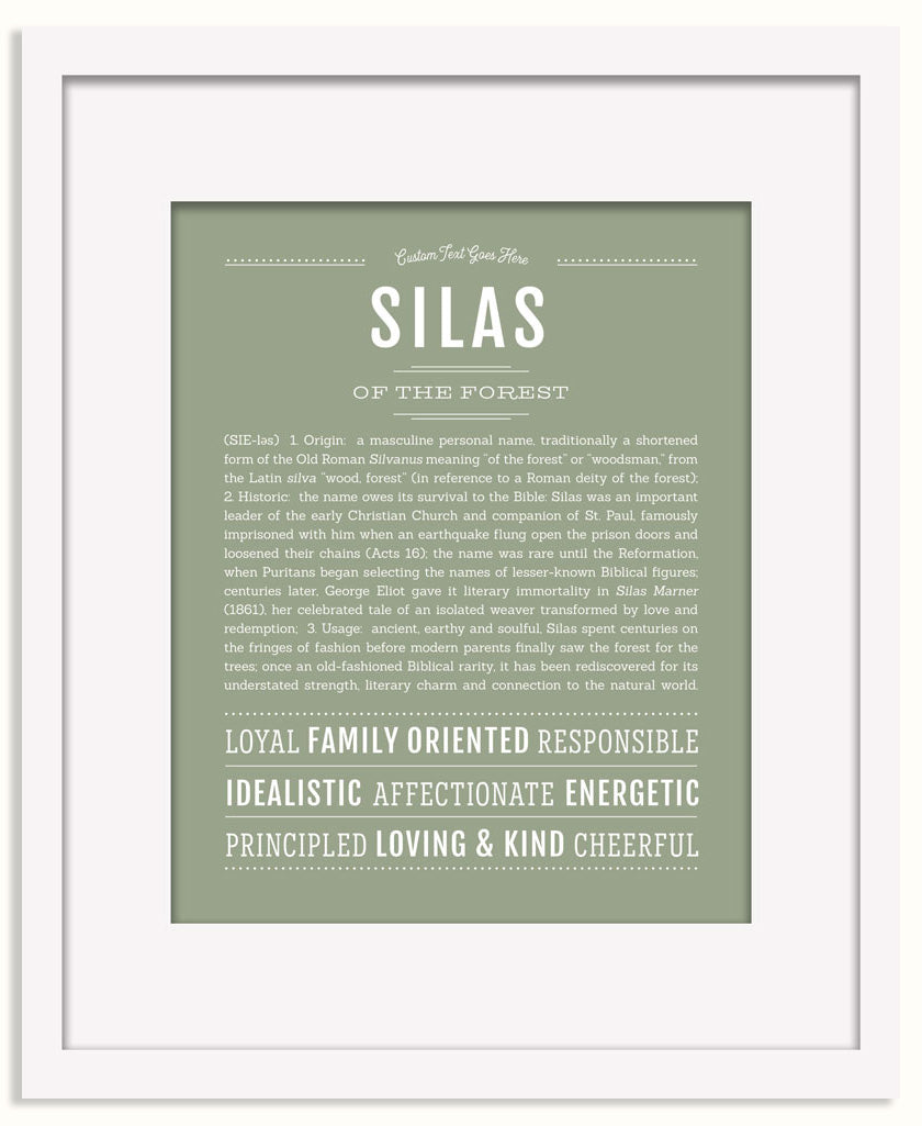 Frame Options | Sage | Black Frame, Matted