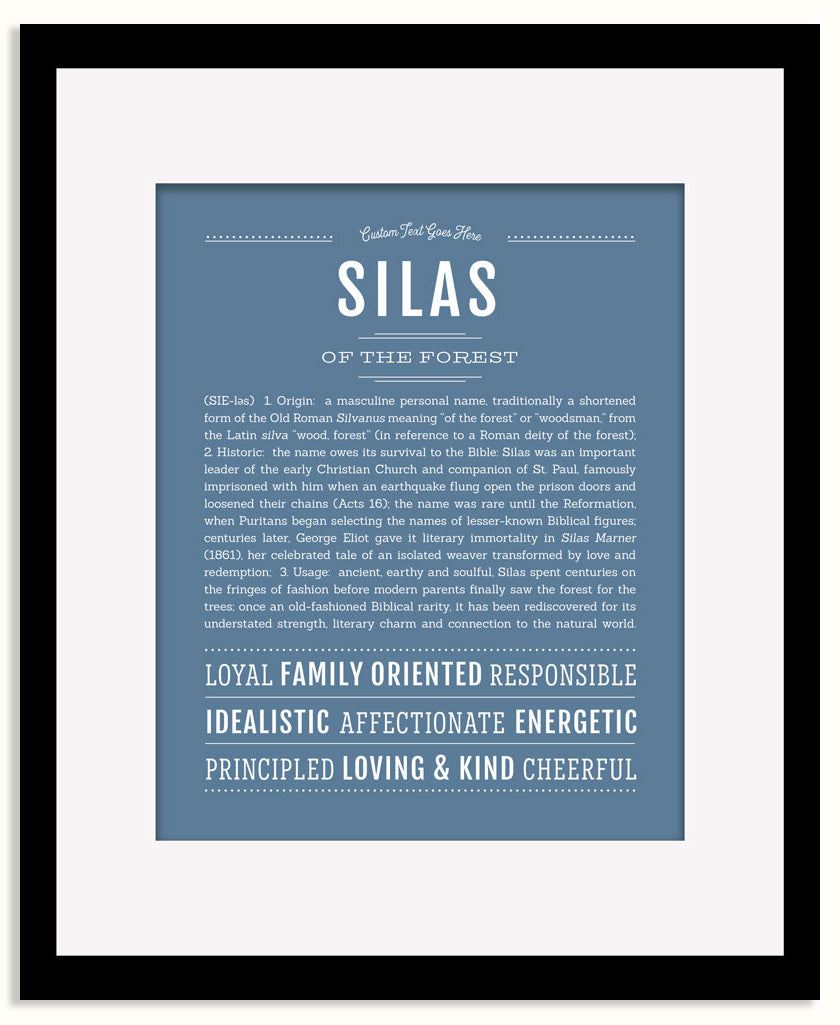Frame Options | Steele Blue | Maple Frame, Matted