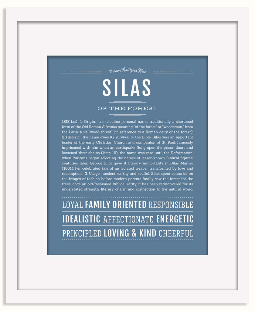 Frame Options | Steele Blue | Black Frame, Matted