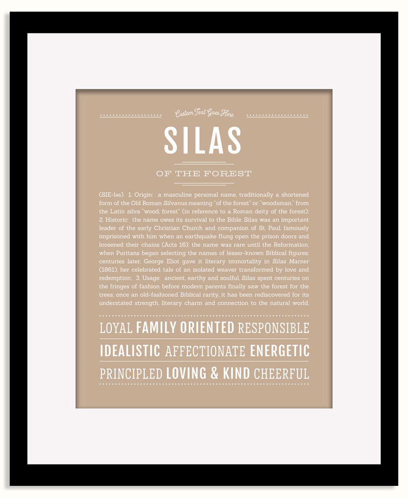 Frame Options | Tan | Maple Frame, Matted