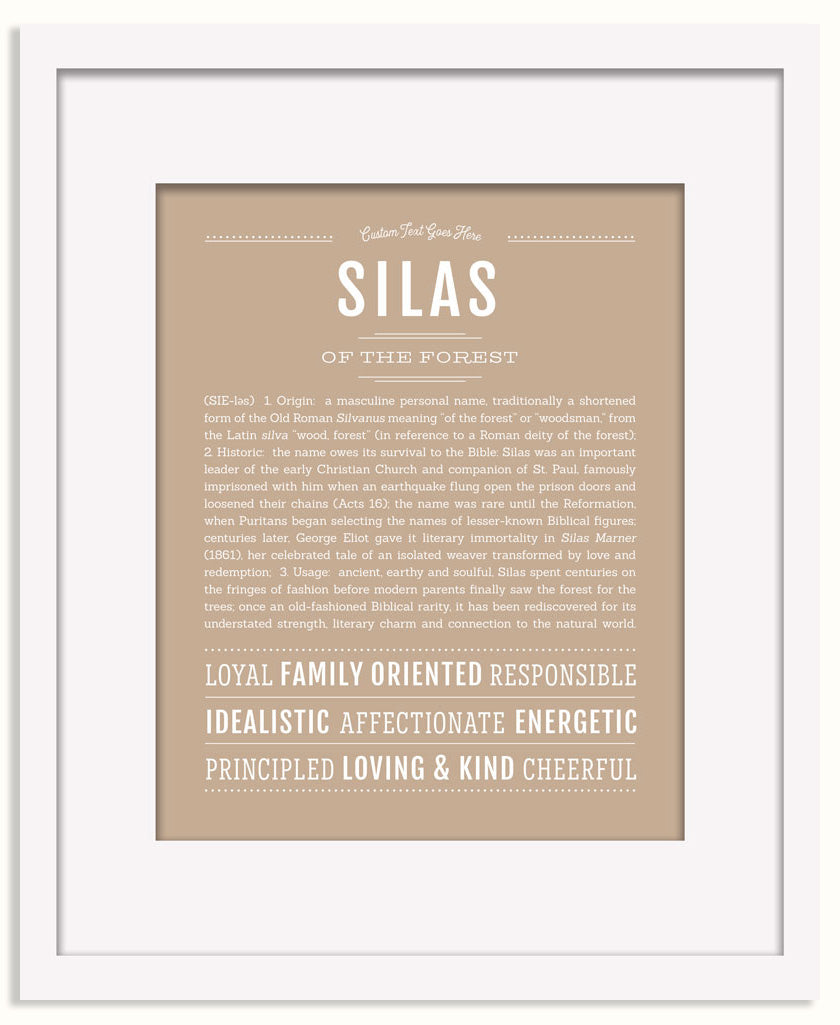 Frame Options | Tan | Black Frame, Matted