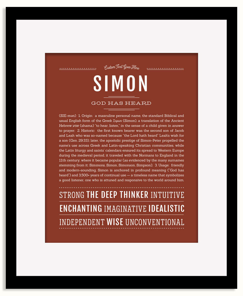Frame Options | Bordeaux | Black Frame, Matted