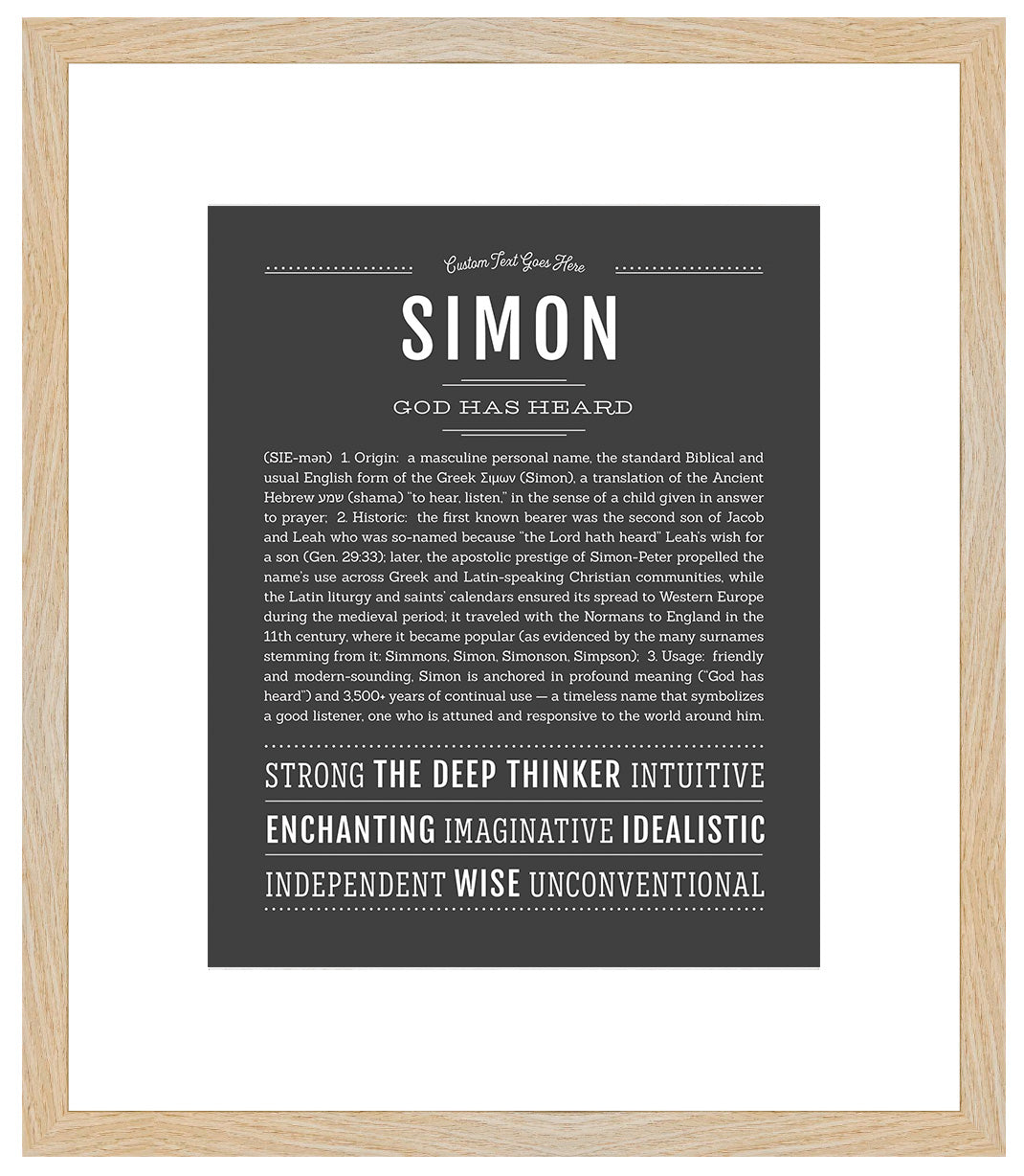 Frame Options | Charcoal Gray | Maple Frame, Matted