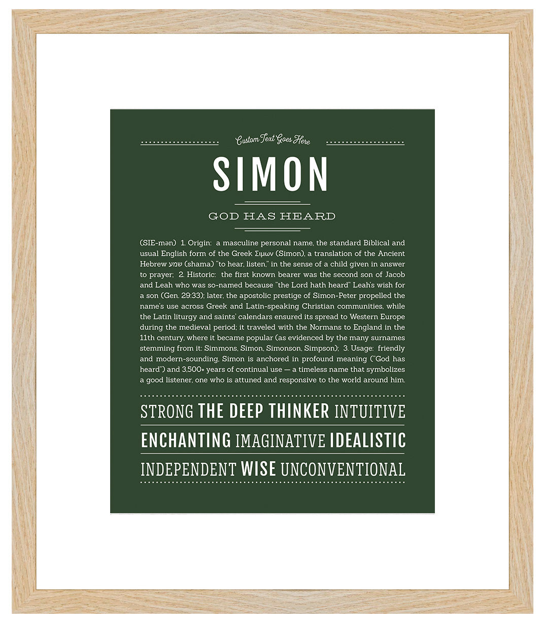Frame Options | Deep Forest | Maple Frame, Matted