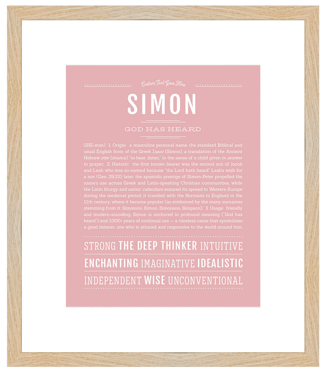Frame Options | Dusty Rose | Maple Frame, Matted