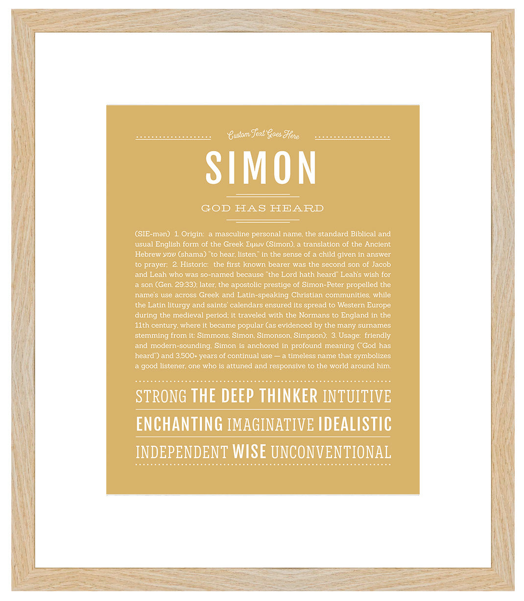 Frame Options | Matte Gold | Maple Frame, Matted
