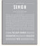 Simon Personalized Name Meaning Art Prints – Name Stories