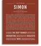 Simon Personalized Name Meaning Art Prints – Name Stories