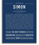 Simon | Name Art Print – Name Stories