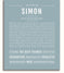 Simon | Name Art Print – Name Stories