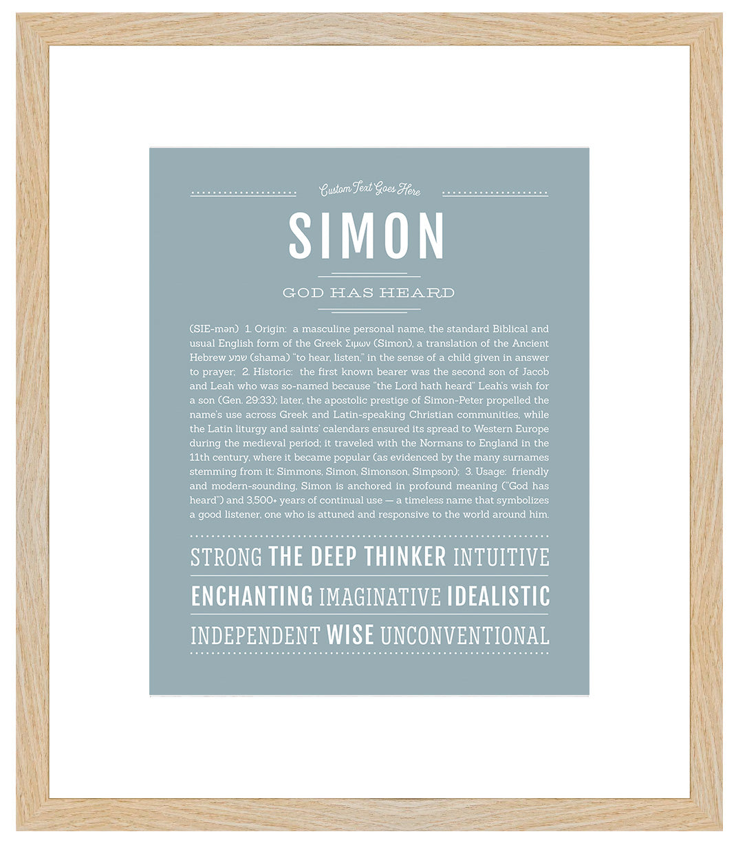 Frame Options | Powder Blue | Maple Frame, Matted