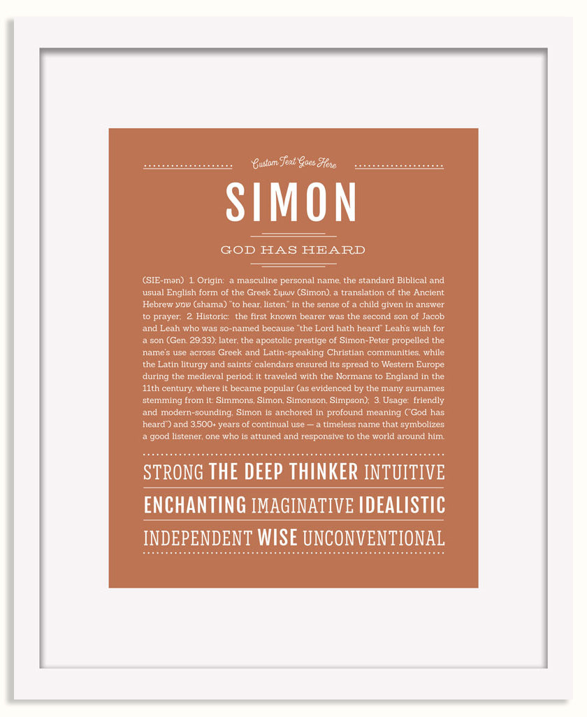 Frame Options | Terra Cotta | White Frame, Matted