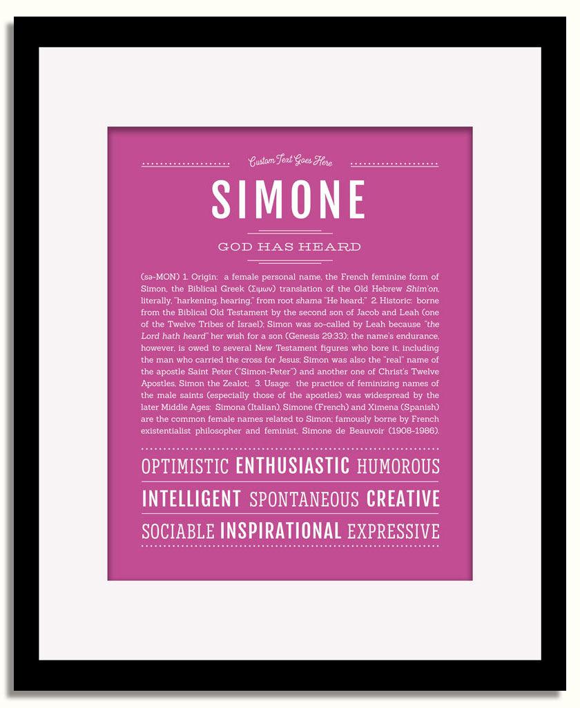 Frame Options | Dark Pink | Black Frame, Matted