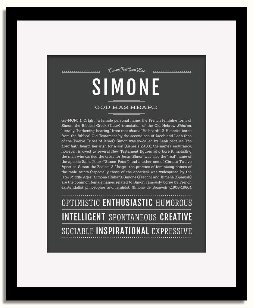 Frame Options | Charcoal Gray | Black Frame, Matted