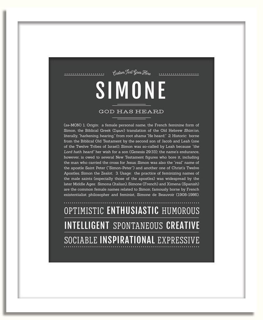 Frame Options | Charcoal Gray | White Frame, Matted