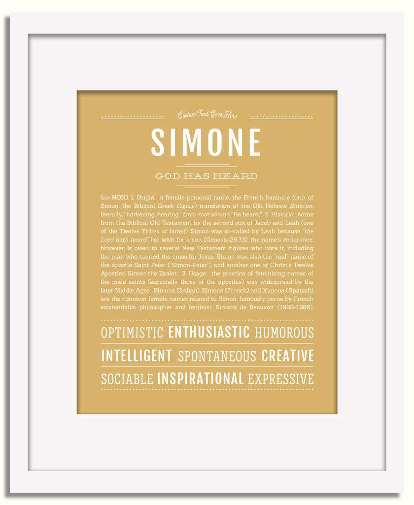 Frame Options | Matte Gold | White Frame, Matted