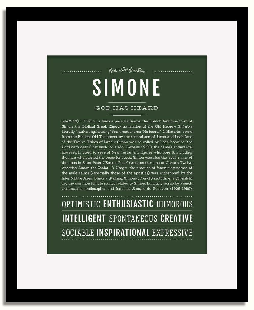 Frame Options | Deep Forest | Black Frame, Matted