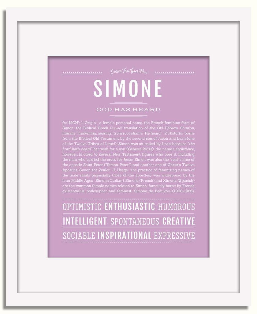 Frame Options | Lilac | White Frame, Matted