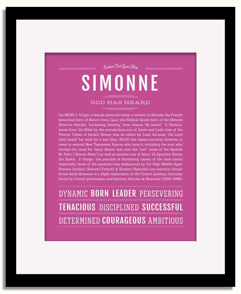 Frame Options | Dark Pink | Black Frame, Matted