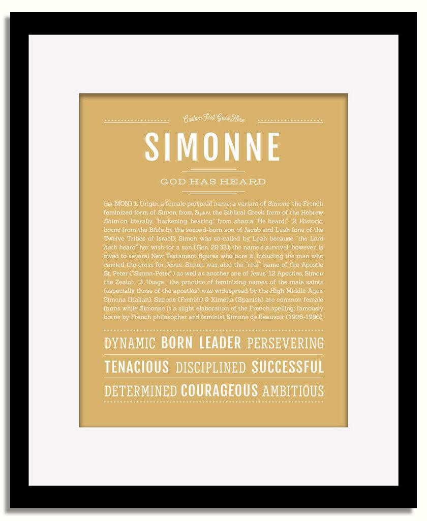 Frame Options | Matte Gold | Black Frame, Matted