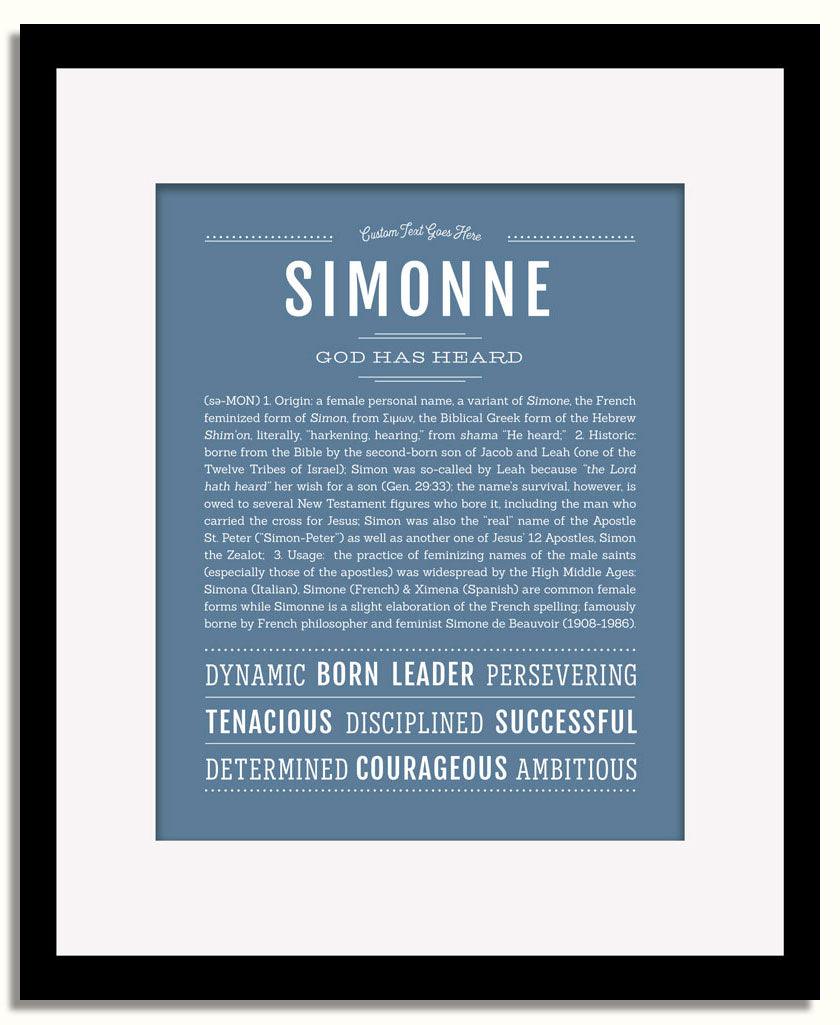 Frame Options | Steele Blue | Black Frame, Matted