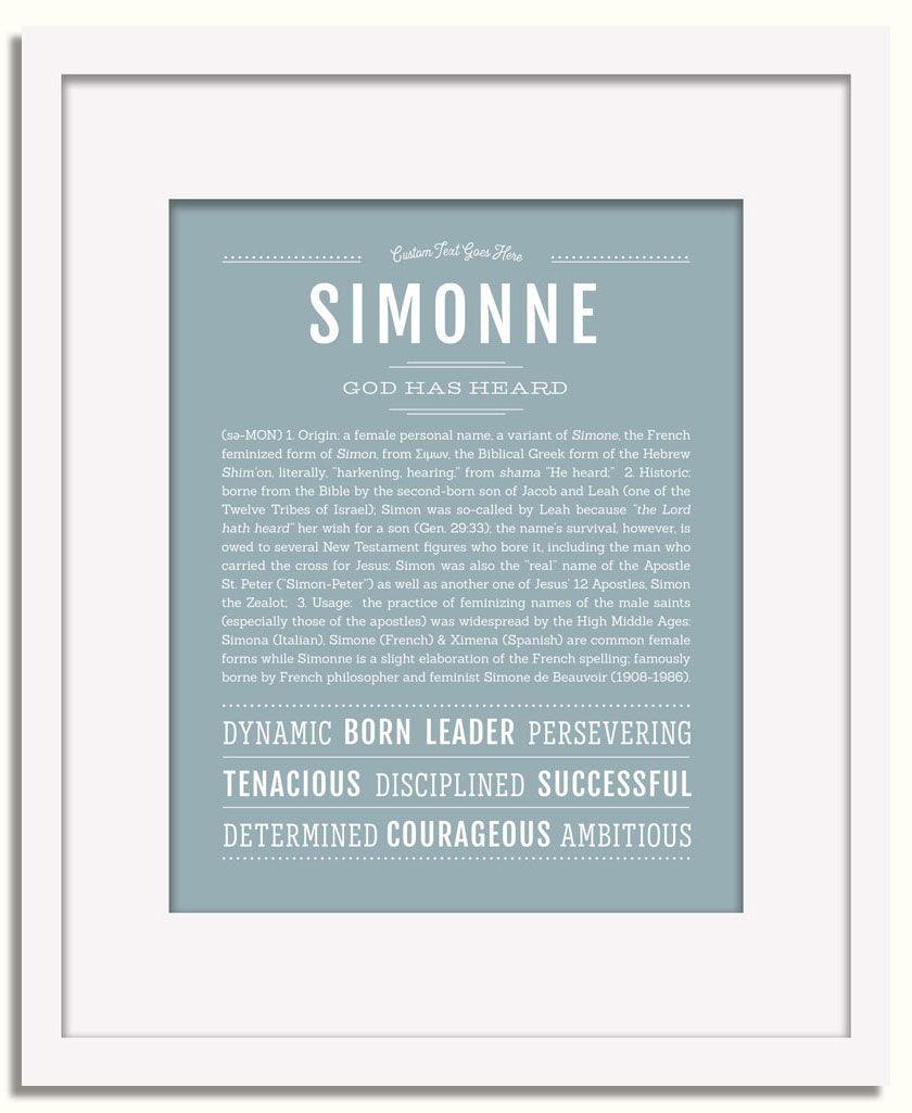 Frame Options | Powder Blue | White Frame, Matted