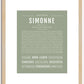 Simonne | Name Art Print