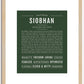 Siobhan | Name Art Print