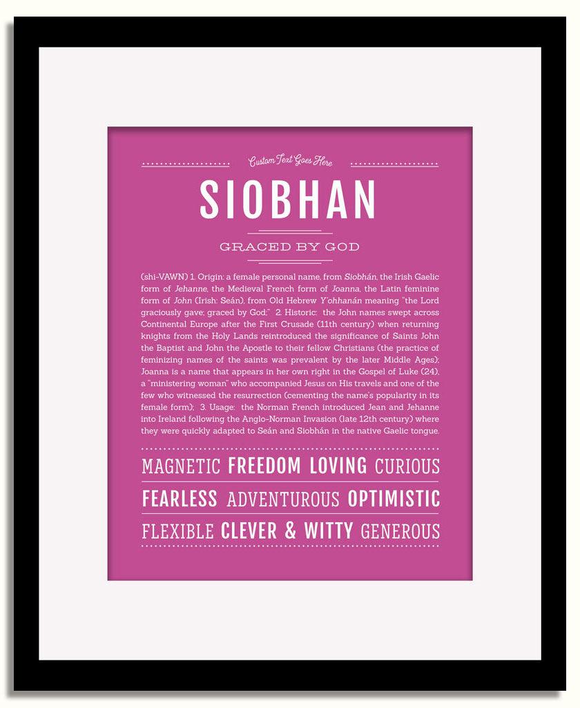 Frame Options | Dark Pink | Black Frame, Matted