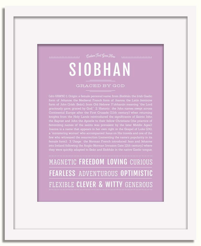 Frame Options | Lilac | White Frame, Matted