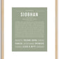 Siobhan | Name Art Print