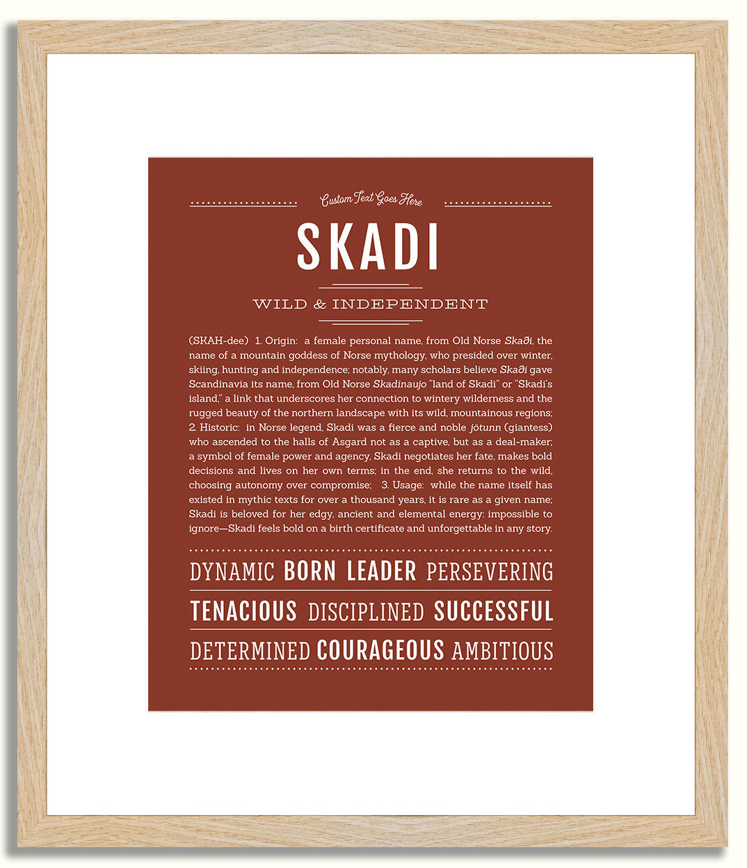 Skadi | Name Art Print