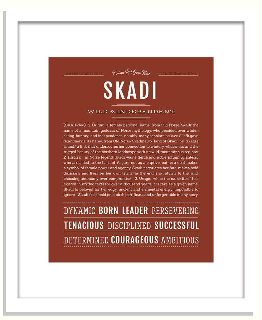 Skadi | Name Art Print