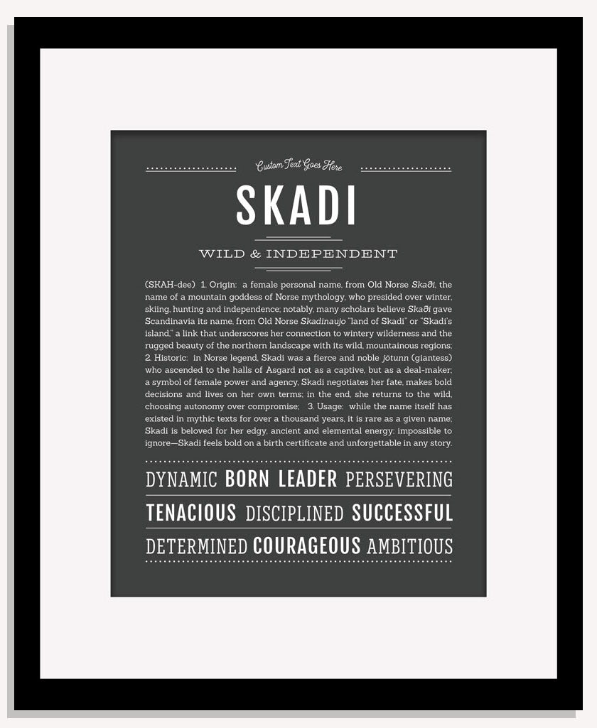 Skadi | Name Art Print