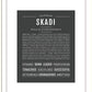 Skadi | Name Art Print