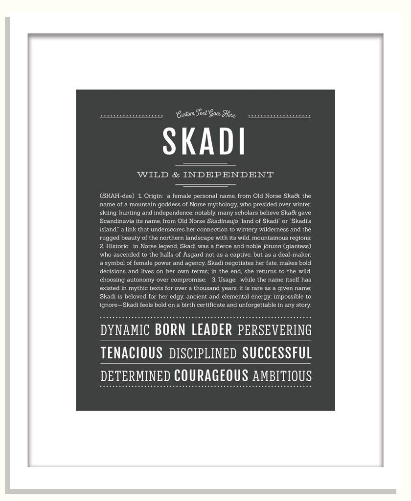 Skadi | Name Art Print