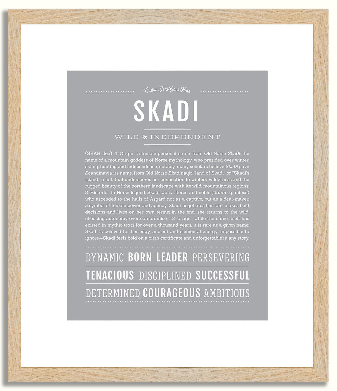 Skadi | Name Art Print