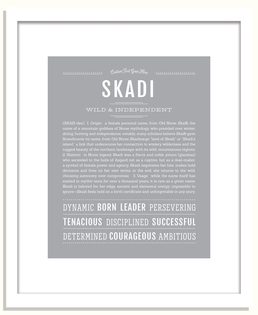Skadi | Name Art Print