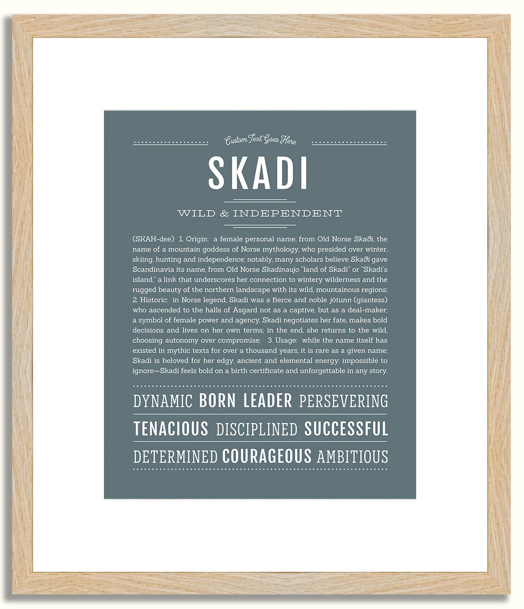 Skadi | Name Art Print