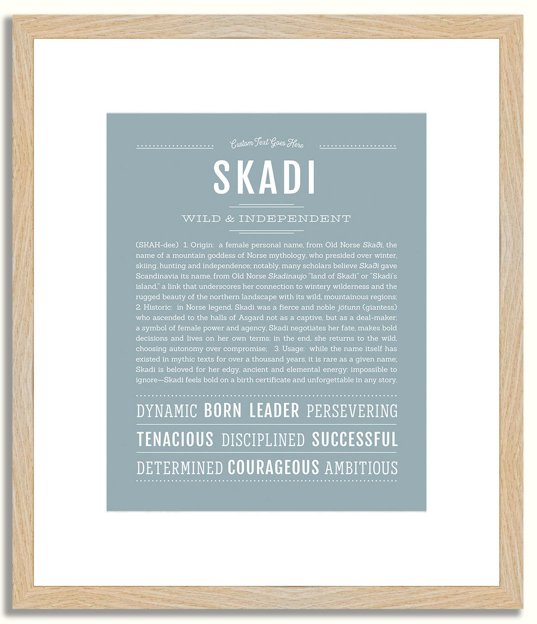Skadi | Name Art Print