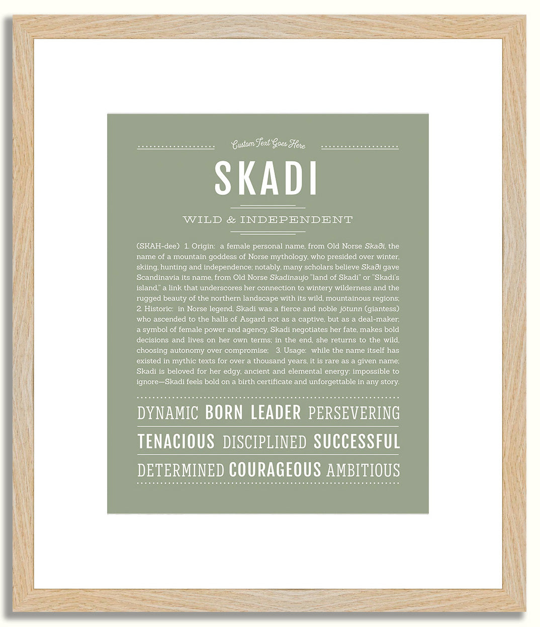 Skadi | Name Art Print