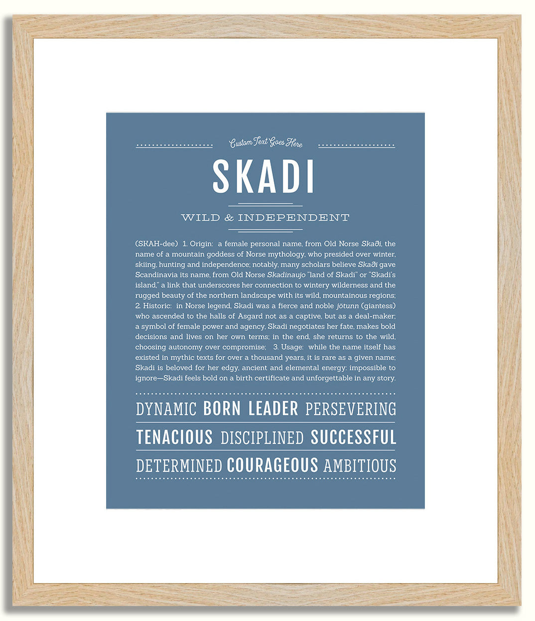 Skadi | Name Art Print