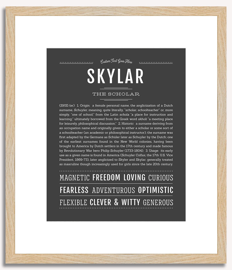 Skylar (female) | Name Art Print