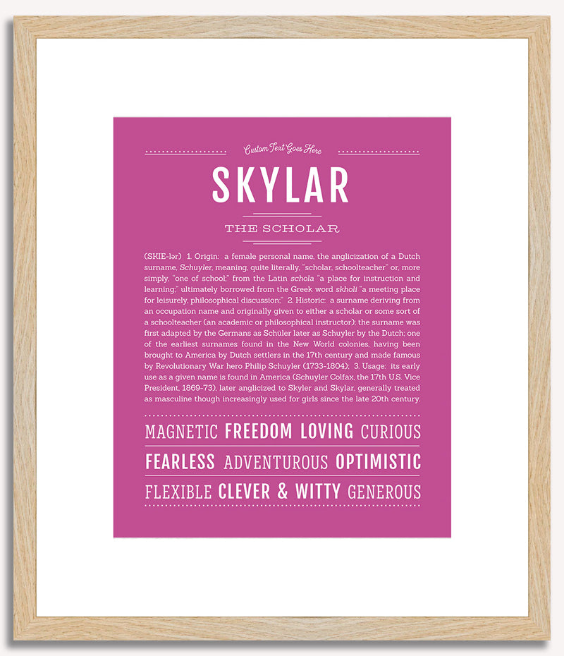 Skylar (female) | Name Art Print