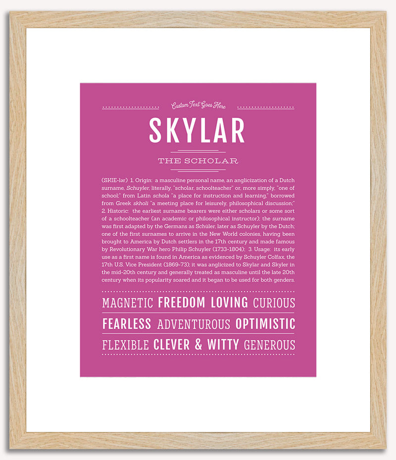 Skylar (male) | Name Art Print