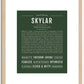 Skylar (female) | Name Art Print